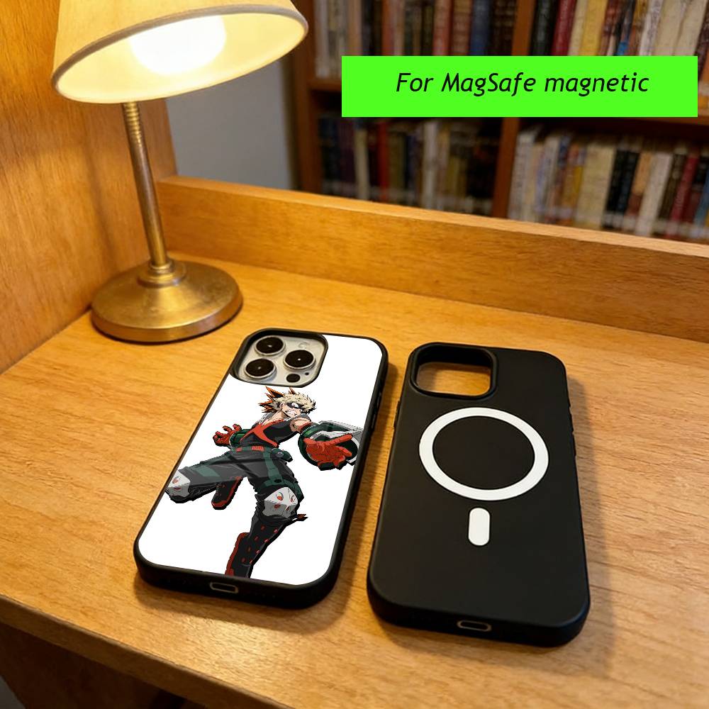 Anime My Hero Academia Phone Case For iPhone17,16,15,14,13,12,11 Plus,Pro Magnetic For Magsafe Wireless Charging