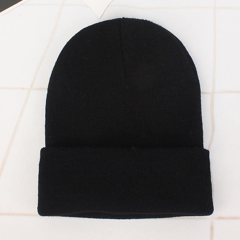 Unisex Fluorescent Acrylic Beanie – European and American Candy Color Knit Hat for Autumn and Winter