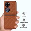 Fashion P50 Pocket Rhombic Ultra-thin Leather Case For Huawei P50 Pocket 2 Shockproof Back Cover