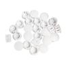 30Pcs White Plastic Panel Plugs Round Drill Hole Screw Caps Covers for Covering Holes In Kitchen Cabinets and Furniture