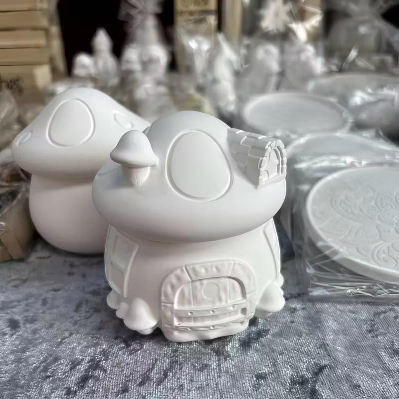 1Set 3D Mushroom House Silicone Molds Silicone Mushroom Molds for Epoxy Resin Plaster Concrete Cement Casting