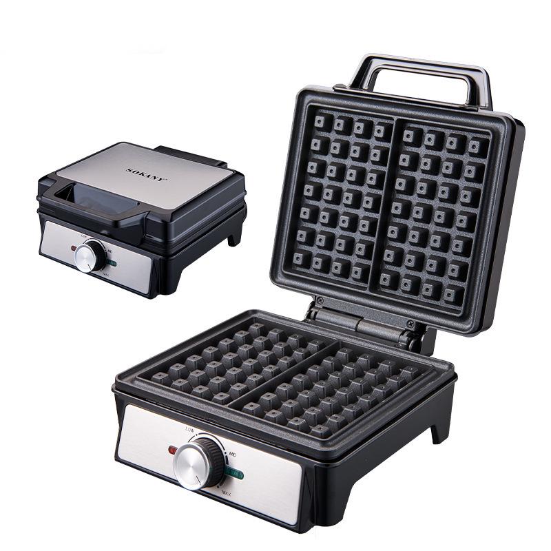 European Standard Waffle & Sandwich Maker with Adjustable Temperature Control European 220V чёрный