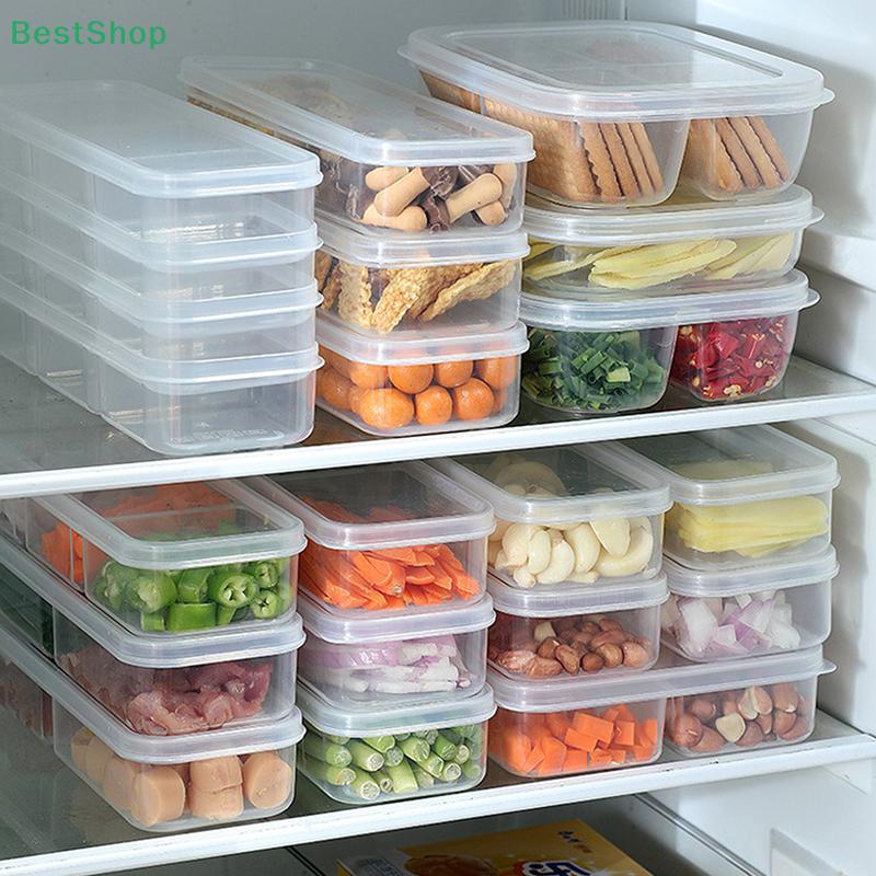 Rectangular Multi-grid Refrigerator Food Fresh-keeping Box,Transparent Plastic Sealing Box
