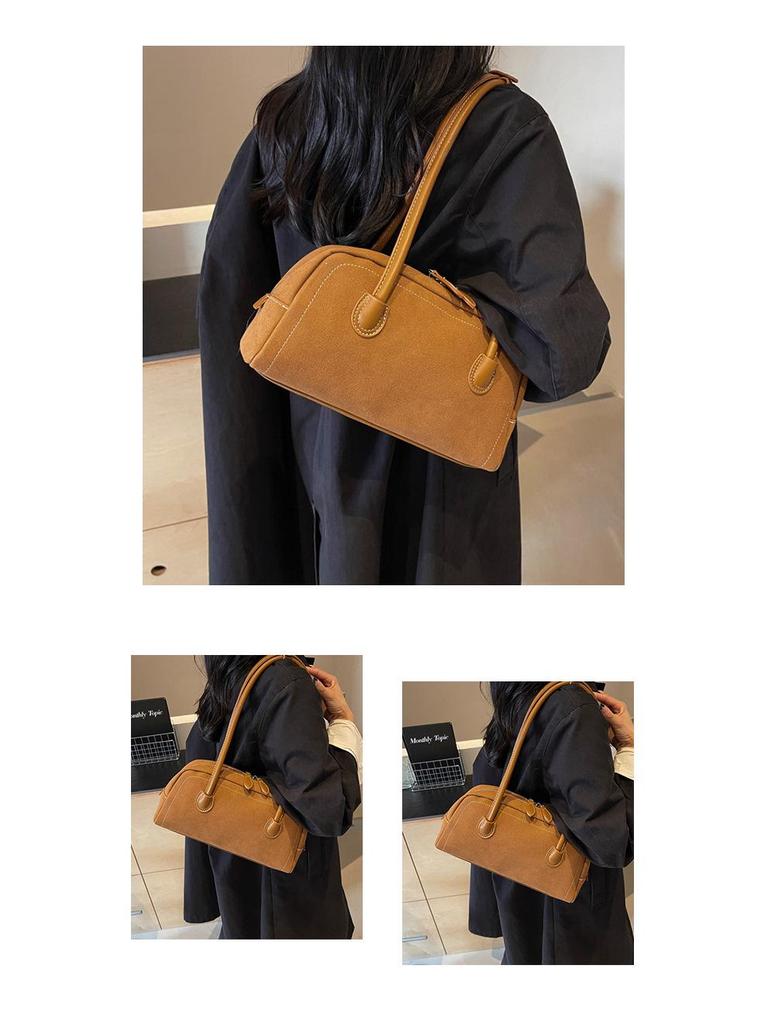 2025 Podzim Zima Retro Semišová Crossbody Taška: Matná módní kabelka pro ženy