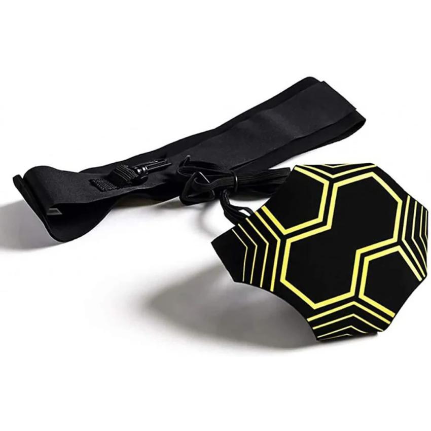 

Тренажер для футбольных ударов Поясное устройство Соло Вспомогательное тренировочное мячовое кольцо Футбольный удар Фитнес-оборудование Тренажер для командных видов спорта чёрный