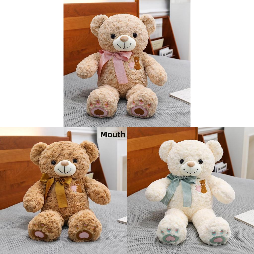 Plush Bear Toy Gift For Friends With Super Soft Short Pile For Home Decor
