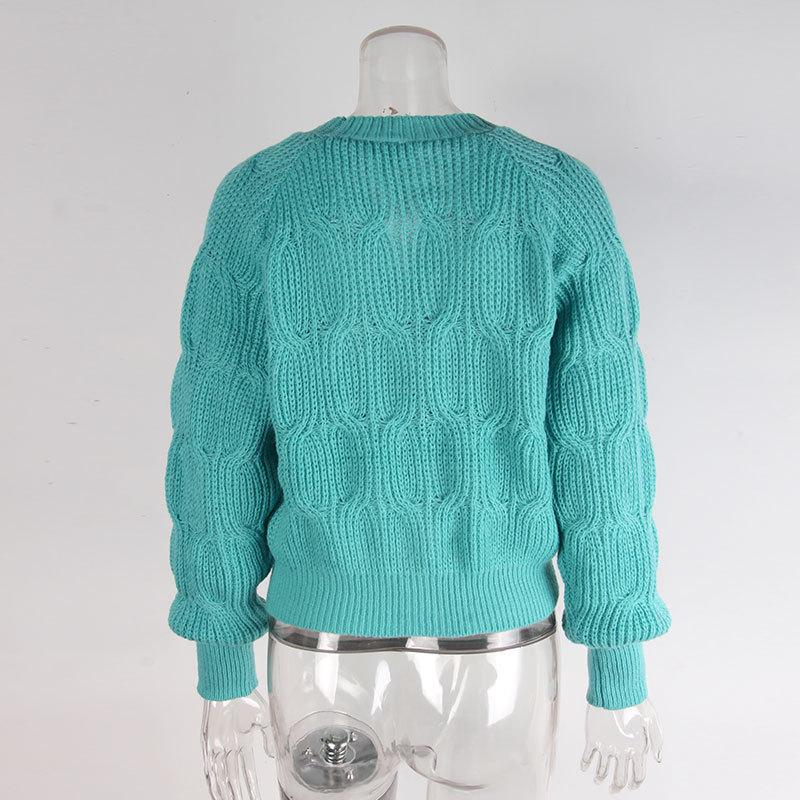 Women's Solid Color Bow Knit Cardigan - Autumn/Winter Sweater