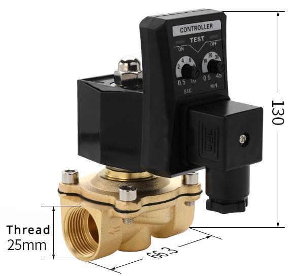 220VAC 24VDC Brass Valve with Automatic Switch of Electronic Drain Valve for Air Compressor