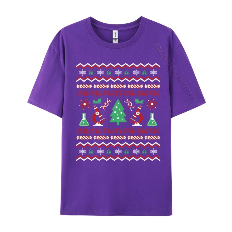 Science Laboratory Ugly Christmas Sweater Dna Microbiology T-Shirt Short Sleeve Retro Classic T Shirts Clothing Graphic