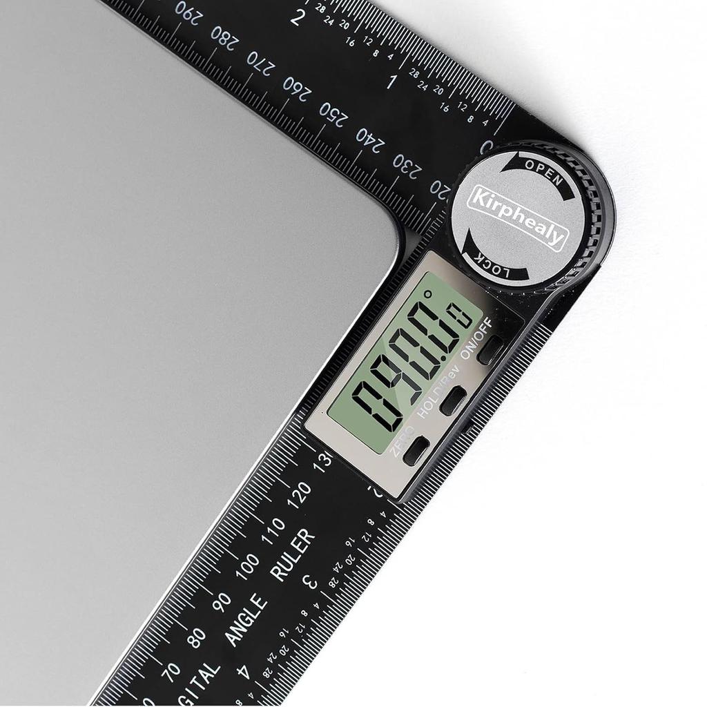 Digital Angle Finder Protractor, 7inch 200mm Angle Gauge Professional Measuring Tool, Third Generation Adjustable Angle Ruler, Quick Display for