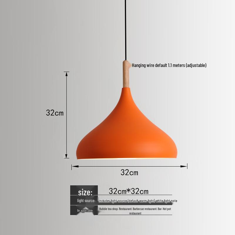 Оранжевый скандинавский индустриальный подвесной светильник для ресторанов и баров
