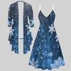 3D  Printed  Set Dress Coat ,  Double Color Combination with Simple Design  Fashion Print,suitable for Various Scene Fashion Styles