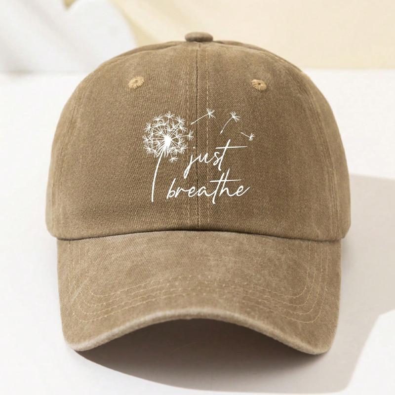 1 Piece of Women's Dandelion Pattern Soft Top Baseball Cap, Adjustable Outdoor Hat, Sun Shading, Breathable and Comfortable