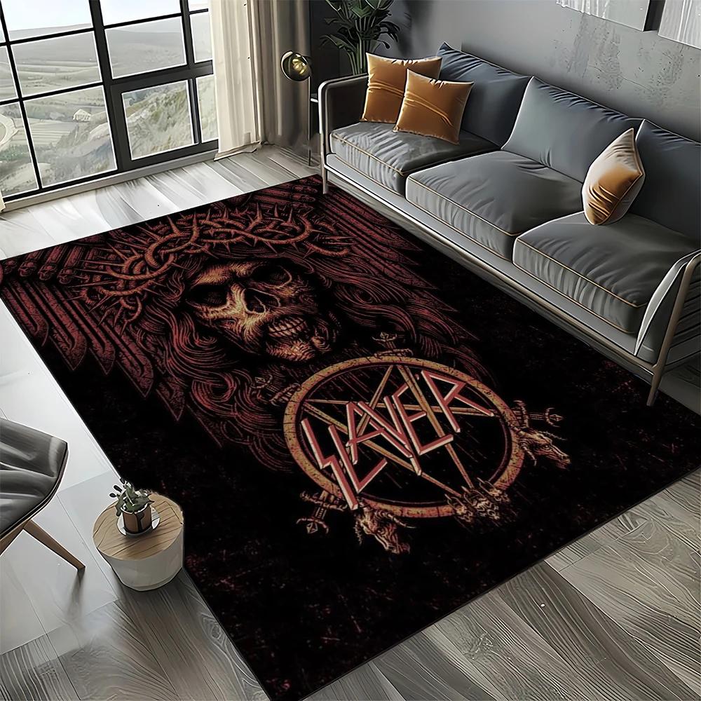 27 Style Slayer Heavy Metal Rcck Band Sign Carpet Rug for Living Room Bedroom Home Sofa Decoration,Kid Play Non-slip Floor Mat