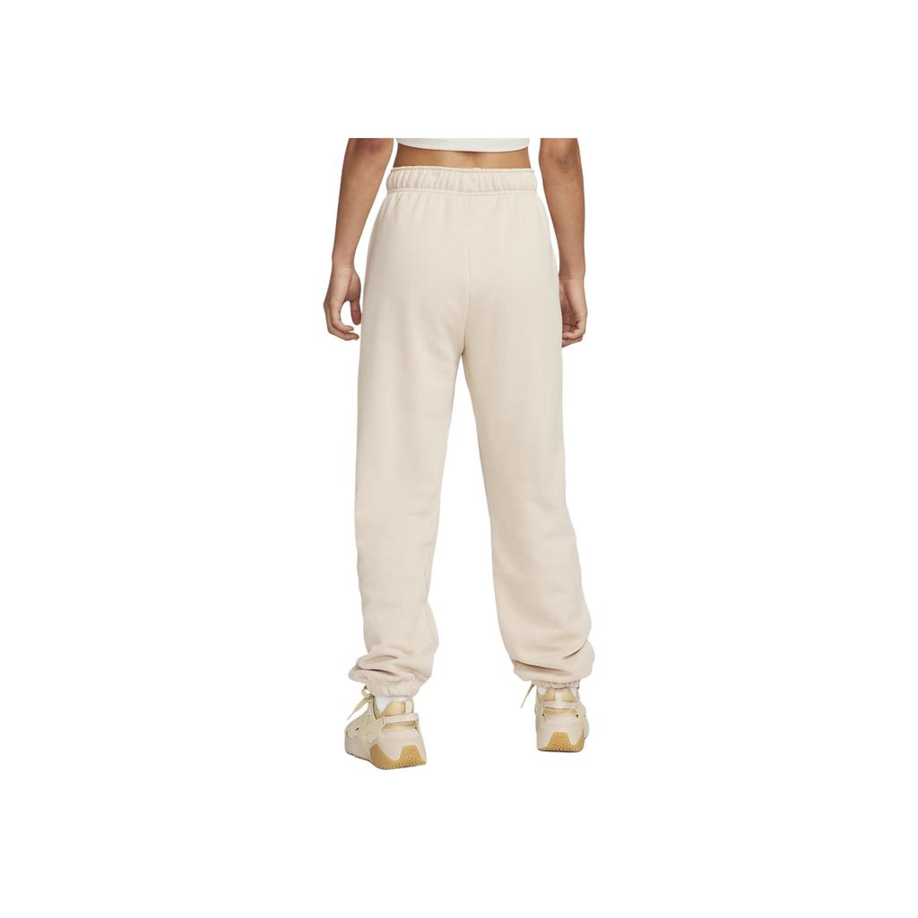 Nike Sportswear Club Fleece Letter Print Jogger Pants Women Bottoms Ivory HF4505-126