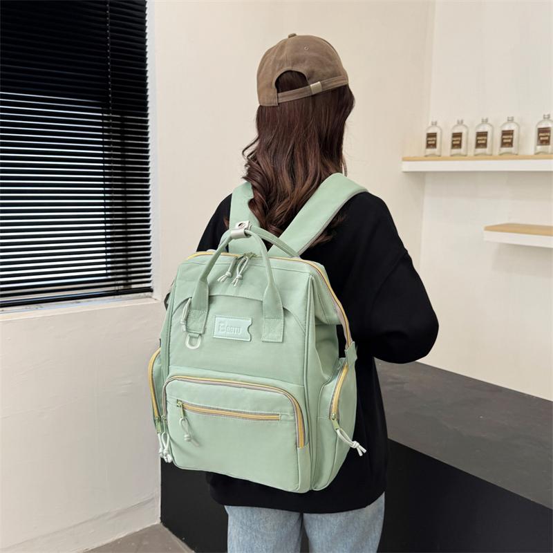 New Fashion Women'S Lunch Bag High Quality Large Capacity Mummy Bag Simple Style Waterproof Multifunctional Backpack Women