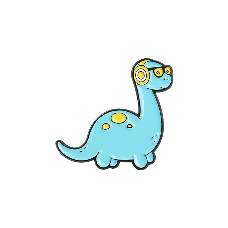 Cute Cartoon Charming Dinosaur Brooch Set Fashionable Pin Accessories For Bags Clothing