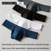 Men's Summer Thin Sexy U Convex Large Pouch Sports Low-waisted Briefs