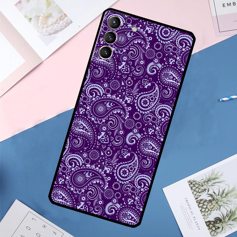 Paisley Pattern Case For Samsung Galaxy S24 Ultra S21 S22 S23 S25 Ultra S9 S10 Plus S20 FE S25 FE Back Cover