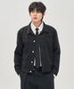 Prairie Washed Crop Trucker Jacket (Black)