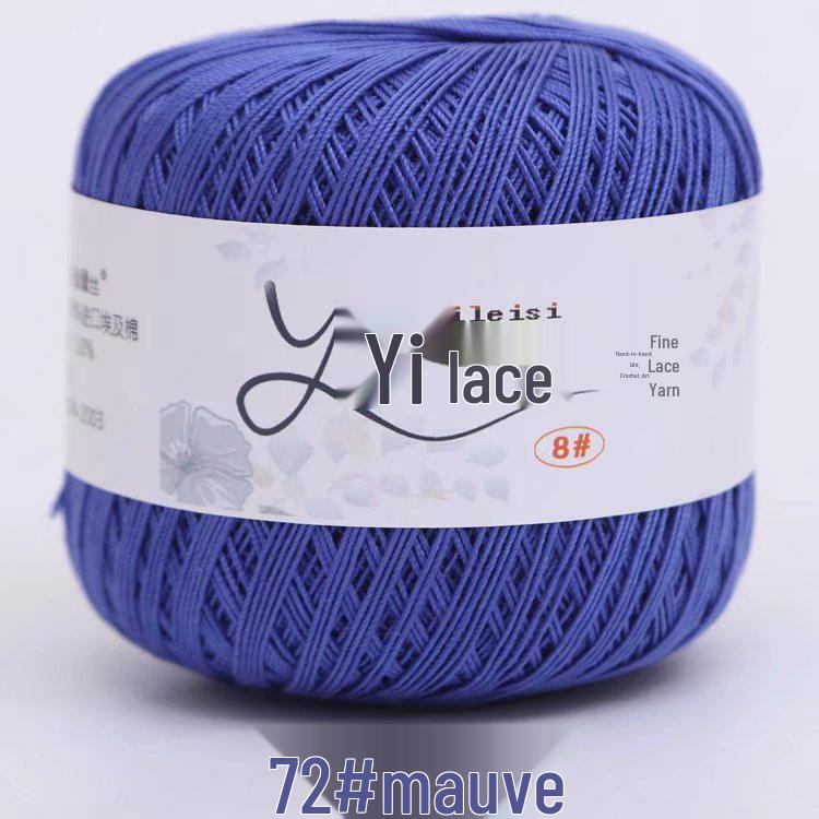 8# 100% Cotton Lace Yarn - 50g Ball, 400m, Strong Twist Crochet Thread for Hand-knitting, Flowers, Hats, and Cardigans - Free Shipping.
