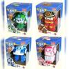 4 Pcs Robocar Poli Ambe Roy Helly Robot Transformers Toys Kids Gifts Educational