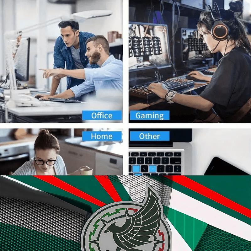 Custom Name,Mexico Mouse Pad, Large Gaming Desk Mat, Non-slip XXL Mousepad for Laptop & Tablet, Mini PC Playmat with Stitched Edges