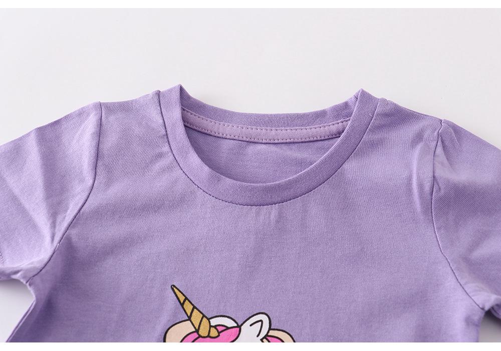 European & American Girls' Summer Cotton T-Shirts – Short-Sleeved Tops for Toddlers & Young Children
