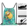 Custom P-Psyducks Drawstring Backpack Women Men Sport Gym Sackpack Portable Manga Shopping Bag Sack