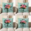 Home Decor Floral Mom, You'Re The Greatest Cushion Pattern Cushion Cover Suitable For Sofa Bedroom Car Pillow Cover