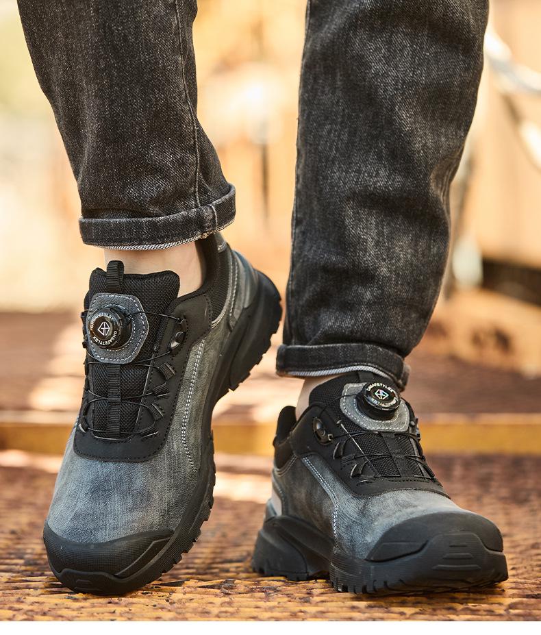 2026 Men's Lightweight Breathable No-Tie Safety Work Shoes: Anti-Smash & Anti-Puncture