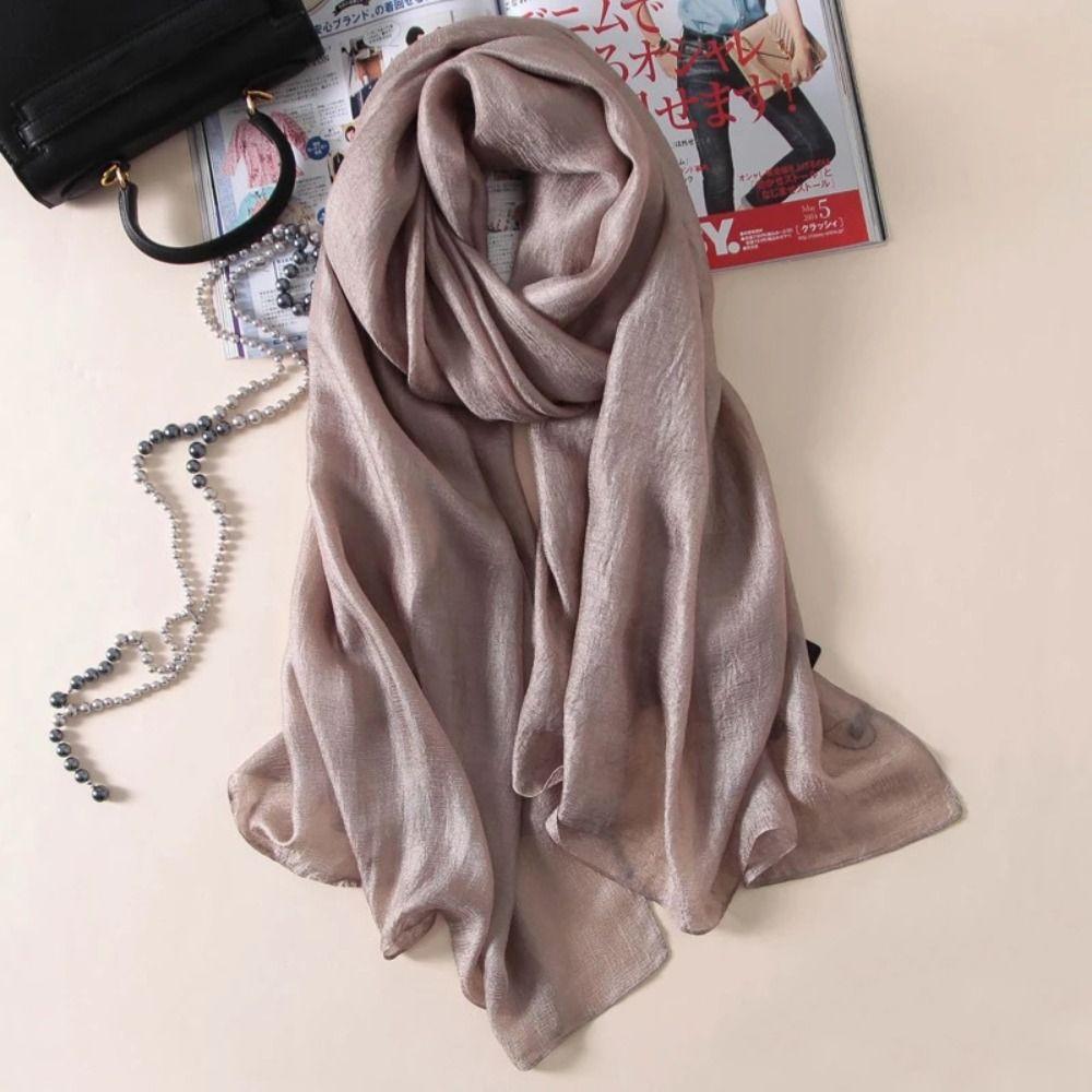 Head Wrap Women Plain Scarf Linen Plus Size Hijab New Female Sunscreen Shawl