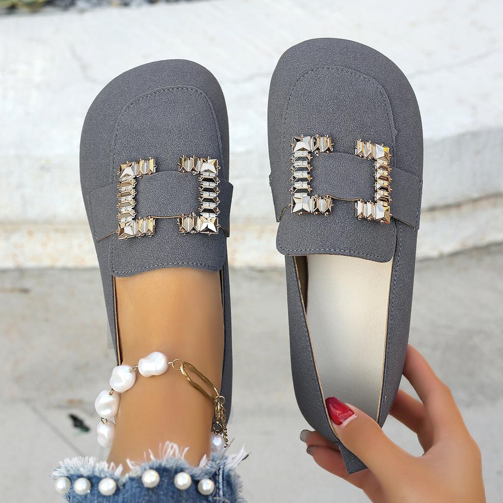 Fashion Women Flats Spring 2025 New Large Size Flat Loafers Shoes Women Knitting Slip-on Round Head Breathable Fashion Shoes for Women