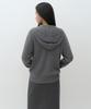 MUSINSA STANDARD WOMAN [Victoria Wool] Women'S Minimal Ribbed Hooded Knit Zip-Up [Heather Grey]
