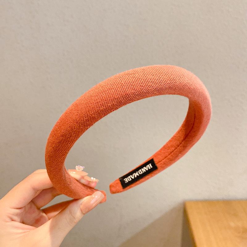 

Хакі Овальний Жіночий Обруч з Високою Коронкою - Широкий, Елегантний, Мережевий Червоний Осінньо-Зимовий Аксесуар для Волосся