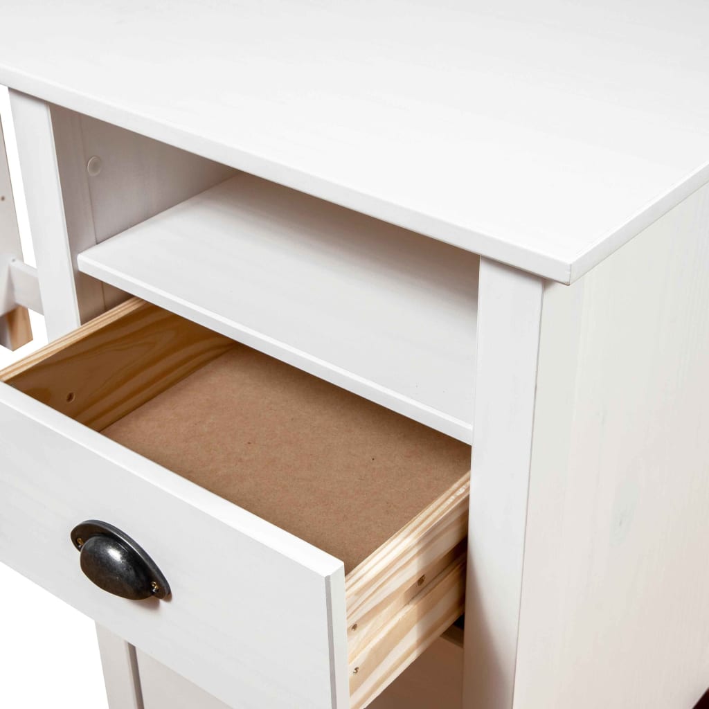 Hill Desk with 3 Drawers 120 x 50 x 74 cm Pine Wood