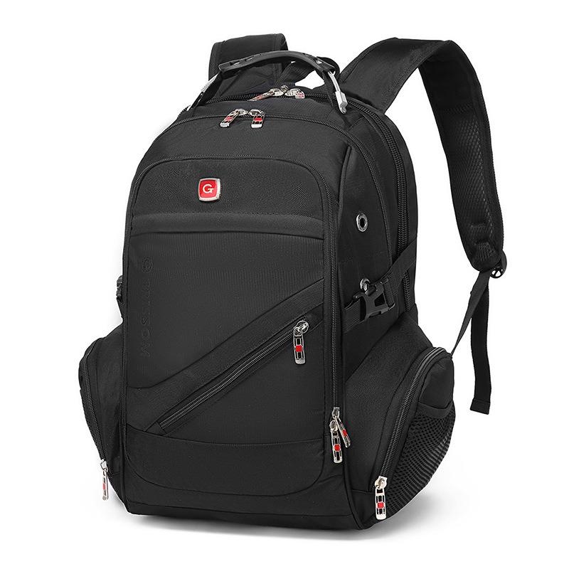 Zaino Impermeabile in Tessuto Business Casual per Studenti Universitari, Zaino Studentesco e per Laptop con Porta USB.