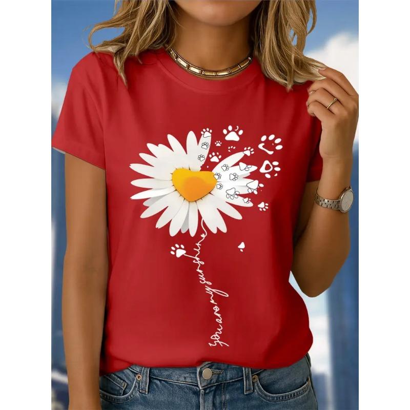 Ladies Light Blue 3D T-shirt Round Neck Short Sleeved Soft Daily Top Comfortable Casual Shirt Fashiona Printed Design