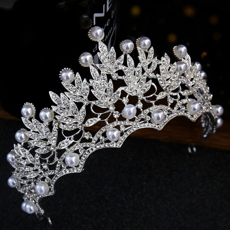 

Детские аксессуары для короны, корона принцессы, украшения для волос, жемчуг, стразы, диадемы, детские украшения для волос, подарок для девочек на вечеринку