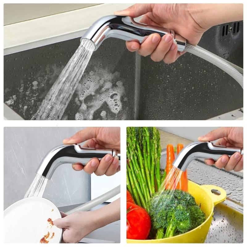 Upgraded Kitchens Sink Sprayer Replacement Handle with Ergonomic Designs & Pressure Nozzle for Efficient Cleaning