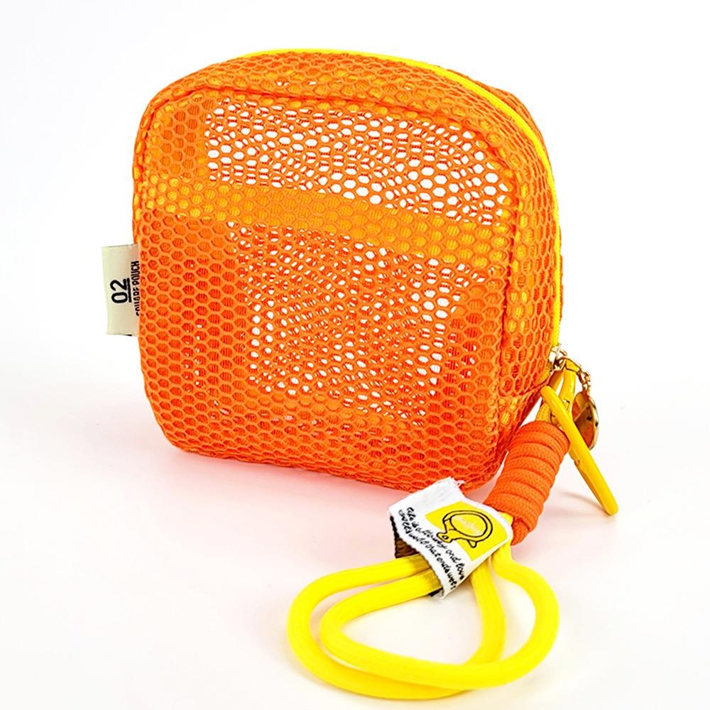 Small Capacity Square Mesh Storage Pouch Portable Clear Mesh Bag Creative Change Storage Bag  Men