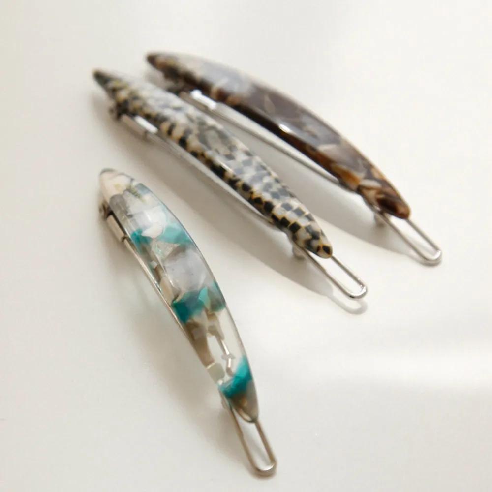 J Lauren Marble Color Slim Hairpin H01236 Marble mother-of-pearl