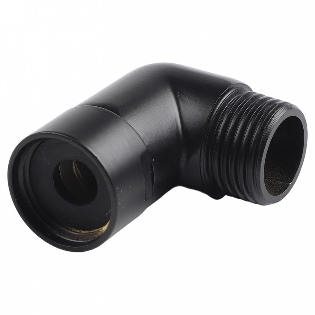 Cot de Duș Negru Elegant din Alamă, la 90 de Grade, pentru Conexiuni Standard G1/2