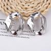 Vintage Minimalist Irregular Round Drop Earrings for Women Geometric Chunky Metal Circle Dangle Fashion Punk Statement Jewelry