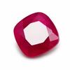 NATURAL 10.05 Ct RUBY Loose Gemstone Red Faceted Square Cushion Cut CERTIFIED
