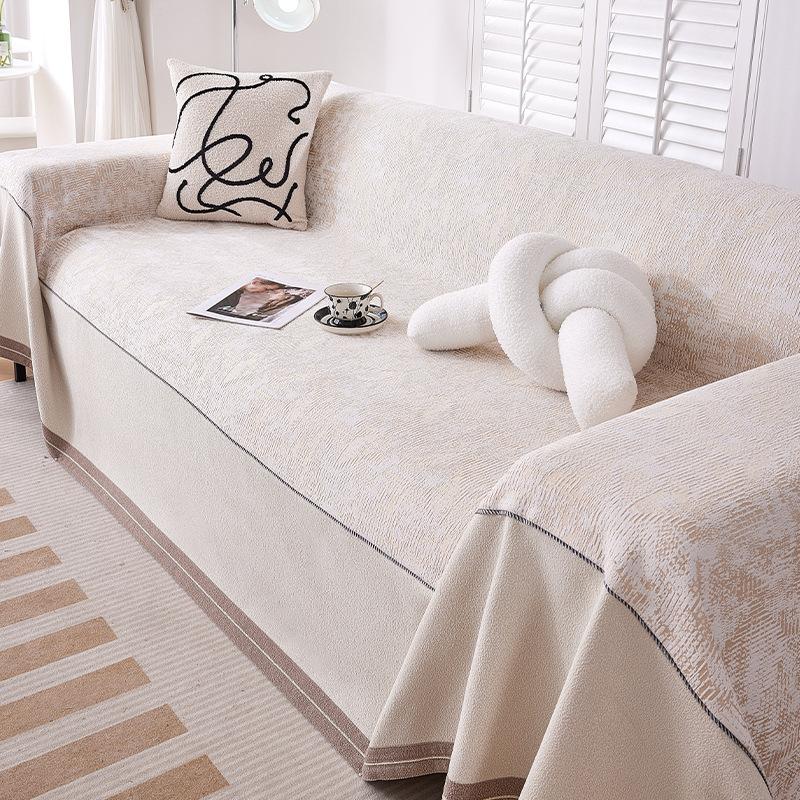 EIFLOY-Luxury Patchwork Chenille Sofa Towel, Anti Scratch Couch Chair Cover 3/4/5 Seater Decorative Throw Blanket for All Season