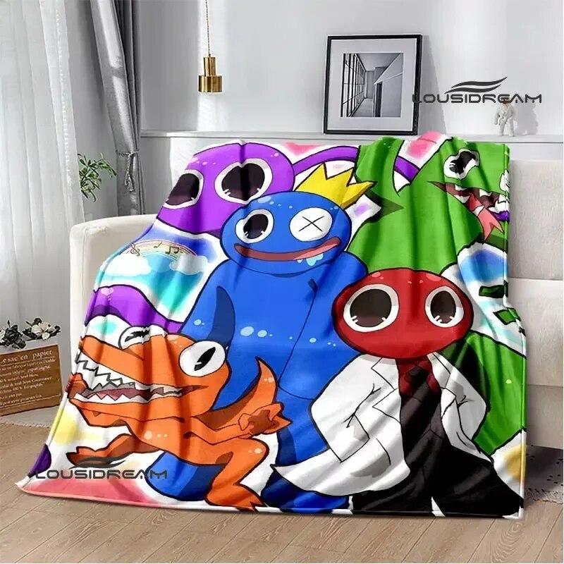 Game Rainbow Friends Cartoon Printed Blankets Warm Flange Blanket Picnic Blanket Blankets for Beds Bed Linings Birthday Gift