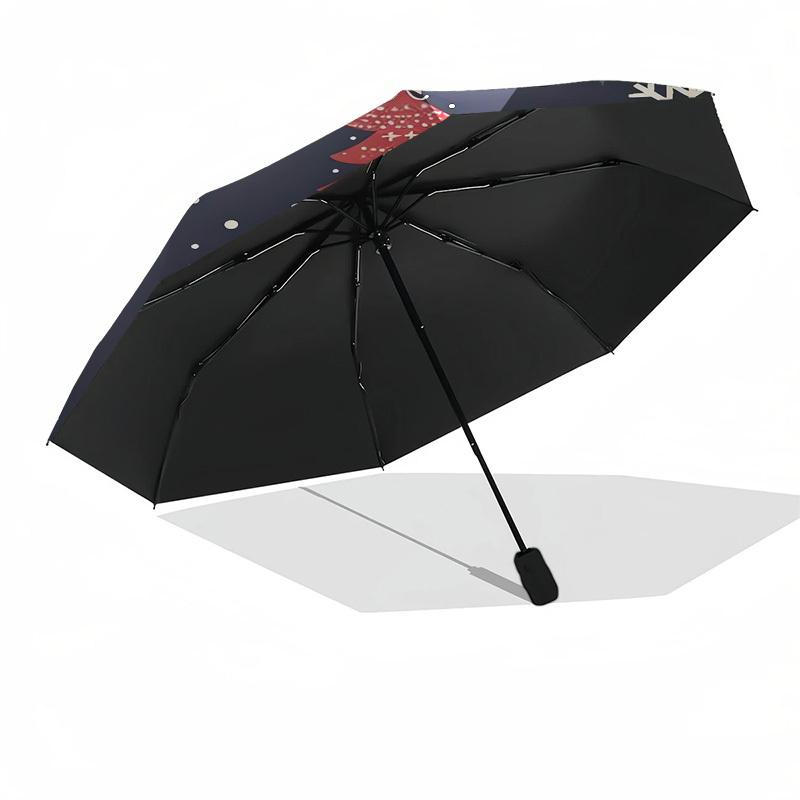 1 Stück Weihnachtsreh mit Schneeflocken und Baumschirm mit Kunststoffgriff, Geeignet für alle Jahreszeiten Outdoor PT380