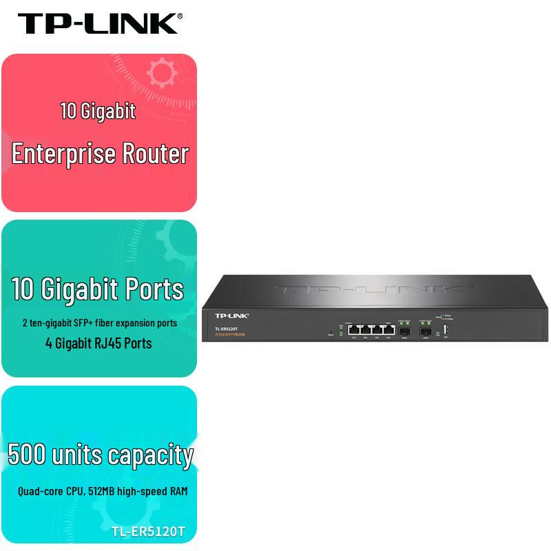 TP-LINK TL-ER5120T 10 Gigabit Multi-WAN Enterprise Router (CN version)