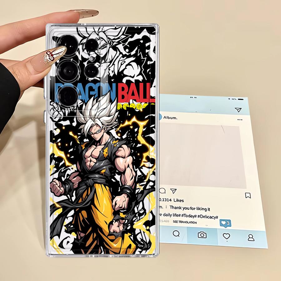 Case for Samsung Galaxy S21 S25 Edge S24 S20 Plus S26 Note 20 Ultra 10 S22 FE S23 Ultra Phone Cover Dragon Ball Son Goku